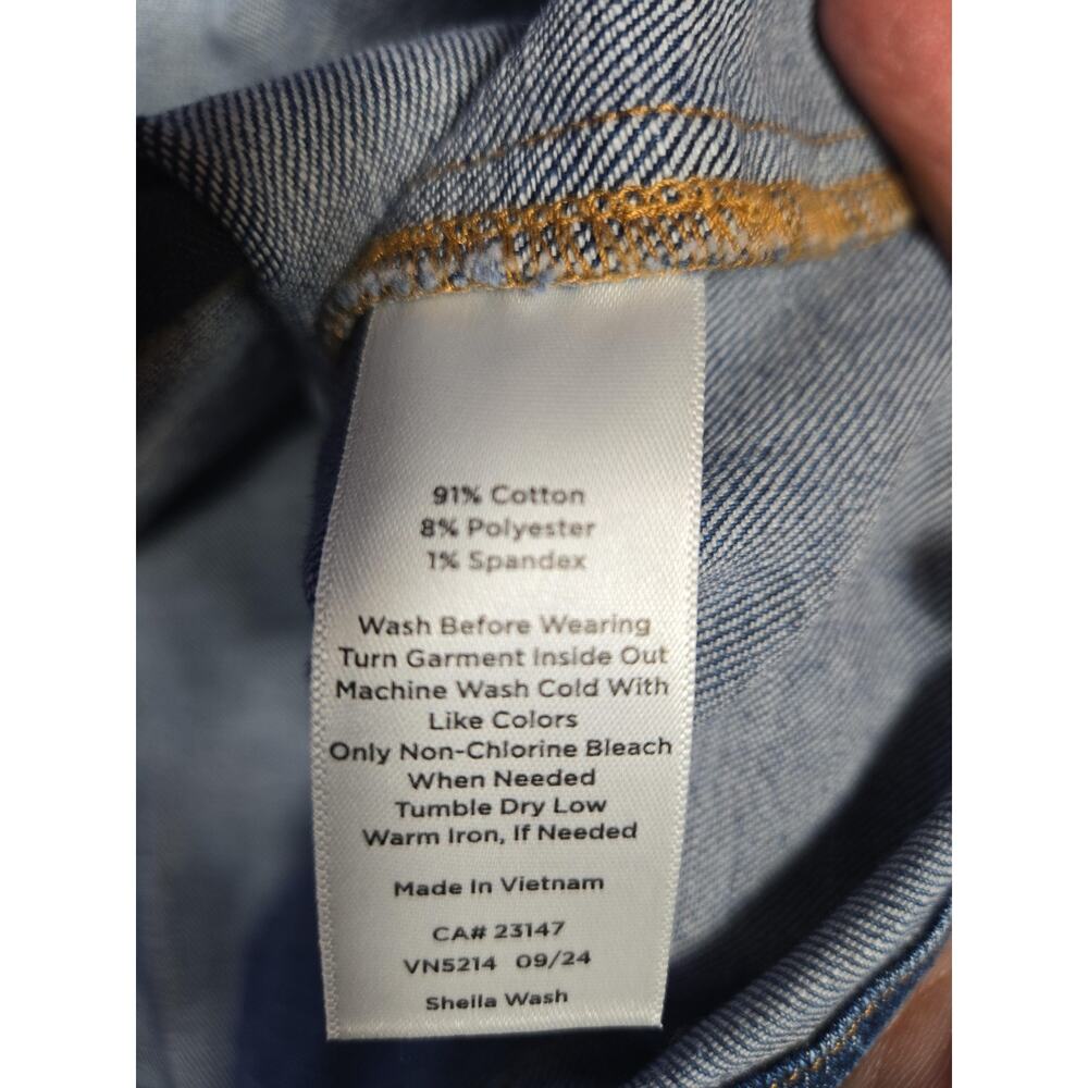 Talbots Vest Womens 4 Blue Denim Button Front Longline Sleeveless Collarless - Picture 5 of 10